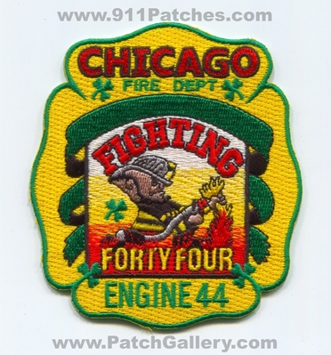 Chicago Fire Department Engine 44 Patch (Illinois)
Scan By: PatchGallery.com
Keywords: Dept. CFD C.F.D. Company Co. Station Fighting Forty Four - Irish