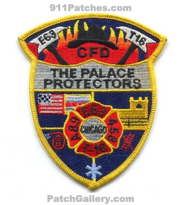 Chicago Fire Department Engine 63 Truck 16 Ambulance 89 458 Patch (Illinois)
Scan By: PatchGallery.com
Keywords: dept. cfd e63 t16 a89 t-16 company co. station the palace protectors
