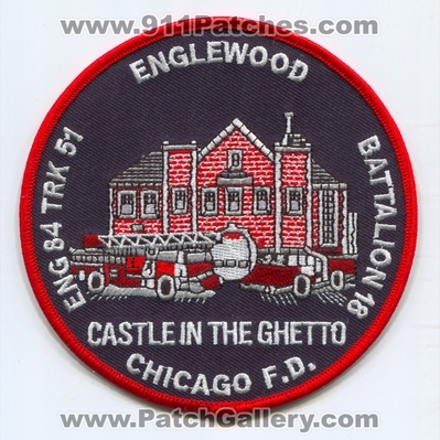 Chicago Fire Department Engine 84 Truck 51 Battalion 18 Patch (llinois)
Scan By: PatchGallery.com
Keywords: Dept. CFD C.F.D. Company Co. Station Eng Trk Englewood - Castle in the Ghetto