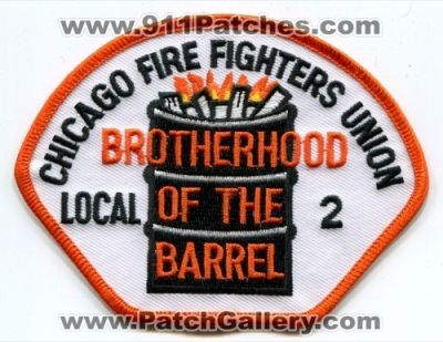 Chicago Fire Department FireFighters Union IAFF Local 2 (Illinois)
Scan By: PatchGallery.com
Keywords: dept. cfd company station brotherhood of the barrel