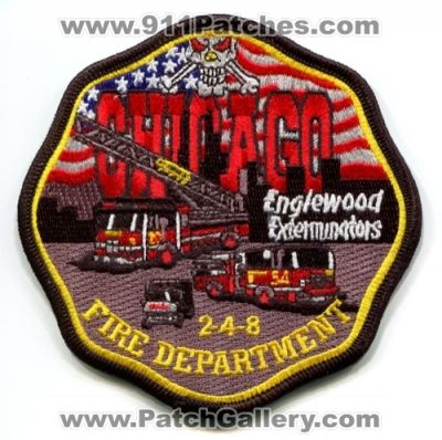 Chicago Fire Department Engine 54 Truck 20 Patch (Illinois)
Scan By: PatchGallery.com
Keywords: dept. cfd 2-4-8 englewood exterminators company station