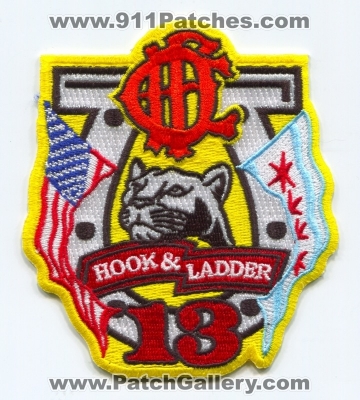 Chicago Fire Department Hook and Ladder 13 Patch (Illinois)
Scan By: PatchGallery.com
Keywords: dept. cfd company co. station &