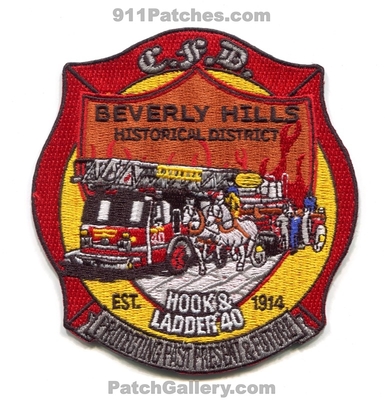 Chicago Fire Department Hook and Ladder 40 Patch (Illinois)
Scan By: PatchGallery.com
Keywords: Dept. CFD C.F.D. HandL H&L Truck Company Co. Station Beverly Hills Historical District - Est. 1914 - Protecting Past Present & Future
