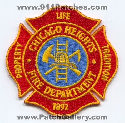 Chicago Heights Fire Department Patch (Illinois)
Scan By: PatchGallery.com
Keywords: dept.