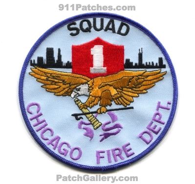 Chicago Fire Department Squad 1 Patch (Illinois)
Scan By: PatchGallery.com
