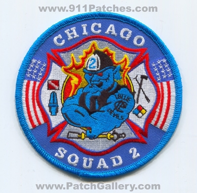 Chicago Fire Department Squad 2 Patch (Illinois)
Scan By: PatchGallery.com
Keywords: dept. cfd company co. station blue devils