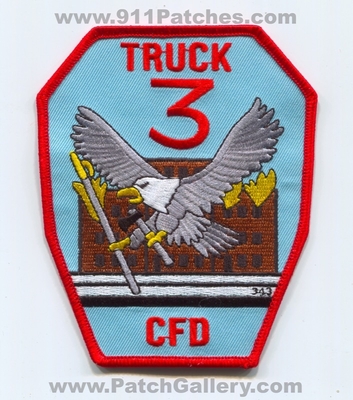 Chicago Fire Department Truck 3 343 Patch (Illinois)
Scan By: PatchGallery.com
Keywords: dept. cfd c.f.d. company co. station