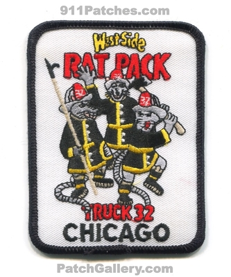 Chicago Fire Department Truck 32 Patch (Illinois)
Scan By: PatchGallery.com
Keywords: westside rat pack