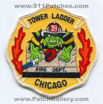 Chicago Fire Department Tower Ladder 39 Patch (Illinois)
Scan By: PatchGallery.com
Keywords: Dept. CFD C.F.D. Company Co. Station the incredible hulk