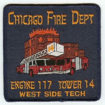 Chicago Fire Engine 117 Tower 14
Thanks to PaulsFirePatches.com for this scan.
Keywords: illinois