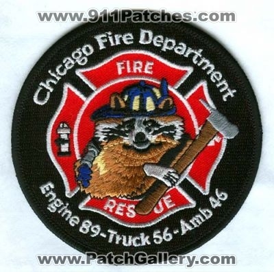 Chicago Fire Department Engine 89 Truck 56 Ambulance 46 (Illinois)
Scan By: PatchGallery.com
Keywords: dept. cfd company station rescue