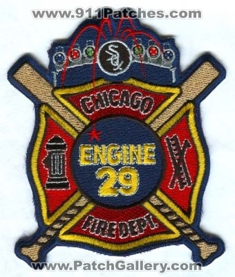 Chicago Fire Department Engine 29 Patch (Illinois)
Scan By: PatchGallery.com
Keywords: dept. cfd company co. station white sox mlb baseball team