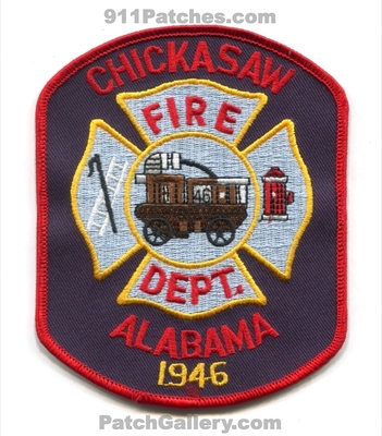 Chickasaw Fire Department Patch (Alabama)
Scan By: PatchGallery.com
Keywords: dept. 1946