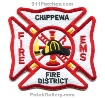 Chippewa Fire District Patch (Wisconsin)
Scan By: PatchGallery.com
Keywords: dist. department dept. ems