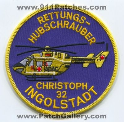Christoph 32 ADAC Ingolstadt (Germany)
Scan By: PatchGallery.com
Keywords: ems air medical helicopter ambulance rettungs hubschrauber