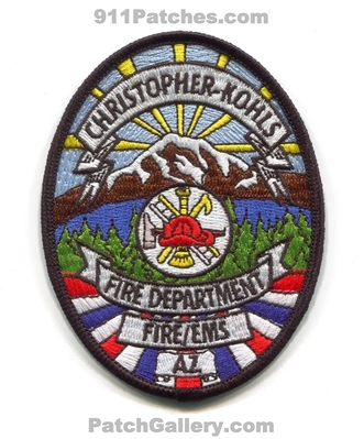 Christopher Kohls Fire Department EMS Patch (Arizona)
Scan By: PatchGallery.com
Keywords: dept.