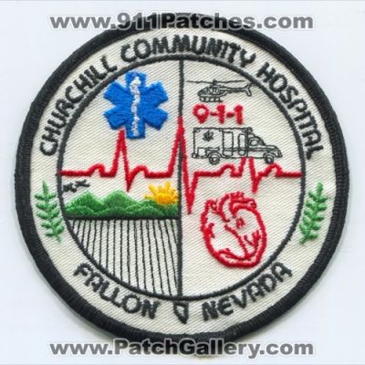 Churchill Community Hospital EMS Patch (Nevada)
Scan By: PatchGallery.com
Keywords: comm. fallon