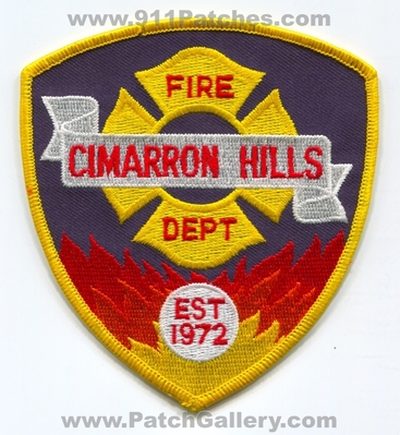 Cimarron Hills Fire Department Patch (Colorado)
[b]Scan From: Our Collection[/b]
Keywords: dept. est 1972