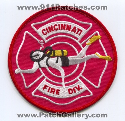 Cincinnati Fire Division Dive Team Patch (Ohio)
Scan By: PatchGallery.com
Keywords: div. department dept. rescue water scuba