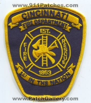 Cincinnati Fire Rescue Department Patch (Ohio)
Scan By: PatchGallery.com
Keywords: dept. 1st in the nation