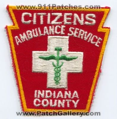Citizens Ambulance Service Patch (Pennsylvania)
Scan By: PatchGallery.com
Keywords: ems indiana county co.