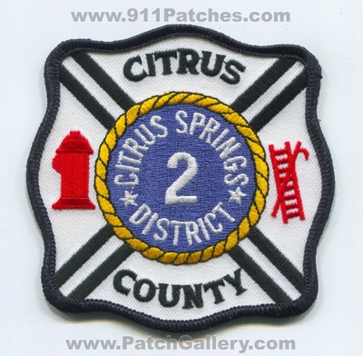 Citrus Springs Fire District 2 Patch (Florida)
Scan By: PatchGallery.com
Keywords: dist. number no. #2 department dept. county co.