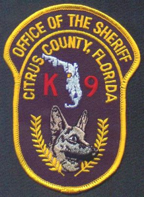 Citrus County Sheriff K-9
Thanks to EmblemAndPatchSales.com for this scan.
Keywords: florida k9 office of the