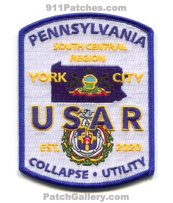 City of York Department of Fire Rescue Services USAR South Central Region Patch (Pennsylvania)
Scan By: PatchGallery.com
[b]Patch Made By: 911Patches.com[/b]
Keywords: dept. urban search and rescue collapse utility est. 2020