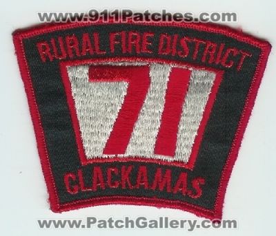 Clackamas County Rural Fire District 71 (Oregon)
Thanks to Mark C Barilovich for this scan.
