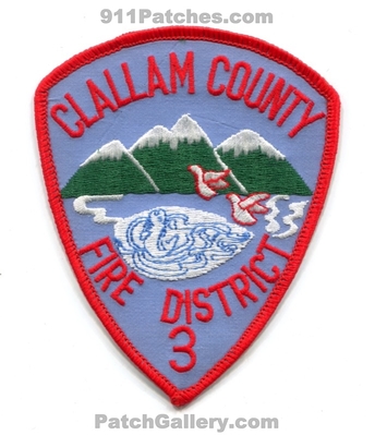 Clallam County Fire District 3 Patch (Washington)
Scan By: PatchGallery.com
Keywords: co. dist. number no. #3 department dept.