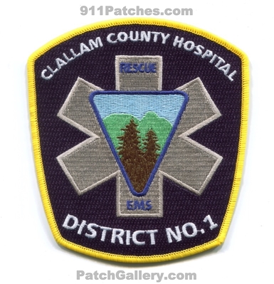 Clallam County Hospital District 1 Forks Ambulance EMS Patch (Washington)
Scan By: PatchGallery.com
[b]Patch Made By: 911Patches.com[/b]
Keywords: co. dist. number no. #1 emergency medical services rescue emt paramedic