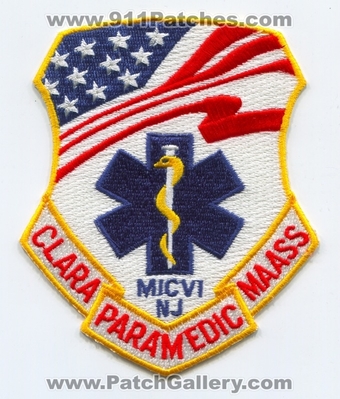 Clara Maass Medical Center Paramedic EMS Patch (New Jersey)
Scan By: PatchGallery.com
Keywords: micvi nj ambulance
