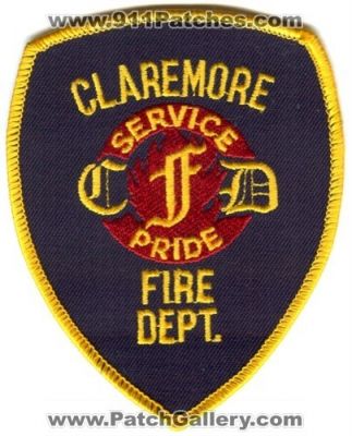Claremore Fire Department (Oklahoma)
Scan By: PatchGallery.com
Keywords: dept.