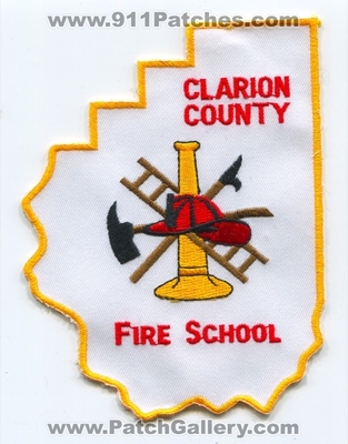 Clarion County Fire School Patch (Pennsylvania)
Scan By: PatchGallery.com
Keywords: co. academy