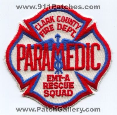 Clark County Fire Department Paramedic EMT-A Rescue Squad Patch (Nevada)
[b]Scan From: Our Collection[/b]
Keywords: co. dept. ems