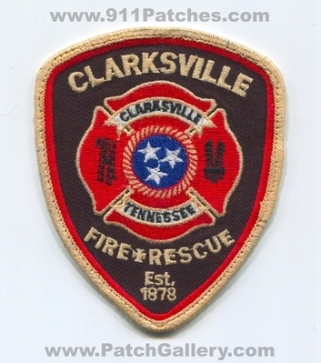 Clarksville Fire Rescue Department Patch (Tennessee)
Scan By: PatchGallery.com
Keywords: dept. est. 1878