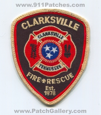 Clarksville Fire Rescue Department Patch (Tennessee)
Scan By: PatchGallery.com
Keywords: dept. est. 1878