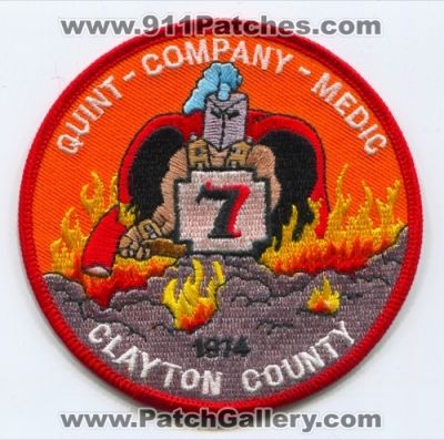Clayton County Fire Department Company 7 (Georgia)
Scan By: PatchGallery.com
Keywords: co. dept. ccfd quint medic station