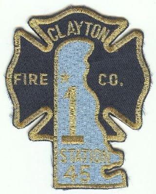 Clayton Fire Co 1 Station 45
Thanks to PaulsFirePatches.com for this scan.
Keywords: delaware company