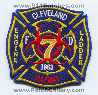 Cleveland Fire Department Station 7 Patch (Ohio)
Scan By: PatchGallery.com
Keywords: dept. company co. engine ladder hazmat haz-mat 1863