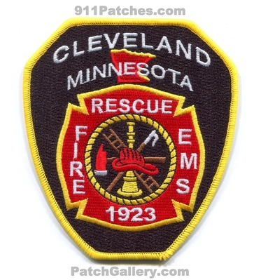 Cleveland Fire Rescue Department Patch (Minnesota)
Scan By: PatchGallery.com
[b]Patch Made By: 911Patches.com[/b]
Keywords: dept. ems 1923