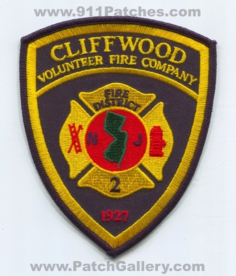 Cliffwood Volunteer Fire Company Fire District 2 Patch (New Jersey)
Scan By: PatchGallery.com
Keywords: vol. co. dist. number no. #2 department dept. nj 1927