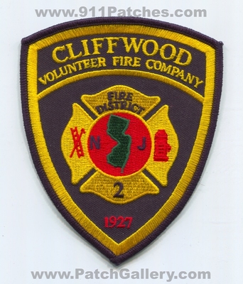 Cliffwood Volunteer Fire Company Fire District 2 Patch (New Jersey)
Scan By: PatchGallery.com
Keywords: vol. co. dist. number no. #2 department dept. nj 1927