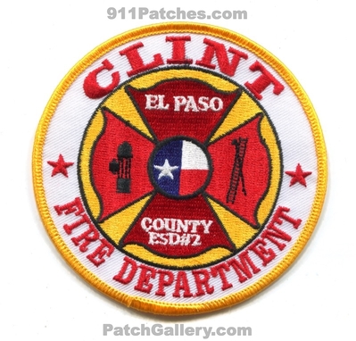 Clint Fire Department El Paso County Emergency Services District ESD 2 Patch (Texas)
Scan By: PatchGallery.com
Keywords: dept. co. number no. #2