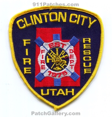 Clinton City Fire Rescue Department Patch (Utah)
Scan By: PatchGallery.com
Keywords: dept. est. 1975