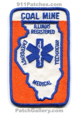 Coal Mine Emergency Medical Technician EMT Patch (Illinois)
Scan By: PatchGallery.com
Keywords: registered ems ambulance