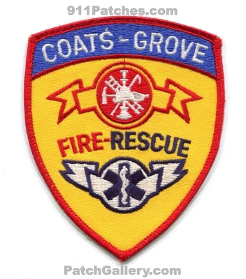 Coats Grove Fire Rescue Department Patch (North Carolina)
Scan By: PatchGallery.com
Keywords: dept.