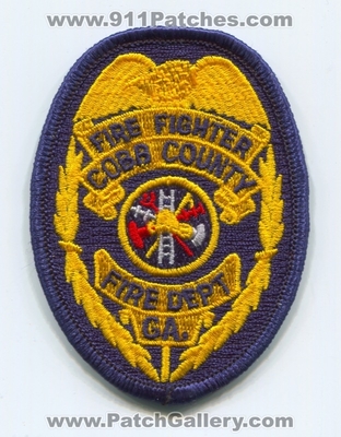 Cobb County Fire Department Firefighter Patch (Georgia)
Scan By: PatchGallery.com
Keywords: co. dept. ga.