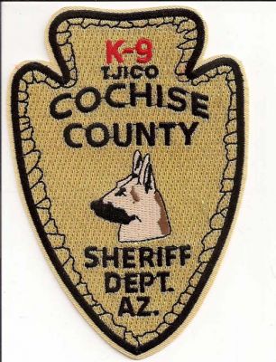 Cochise County Sheriff Dept K-9
Thanks to EmblemAndPatchSales.com for this scan.
Keywords: arizona department k9