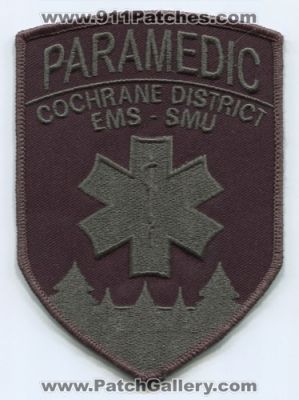 Cochrane District EMS SMU Paramedic (Canada ON)
Scan By: PatchGallery.com
Keywords: emergency medical services ambulance